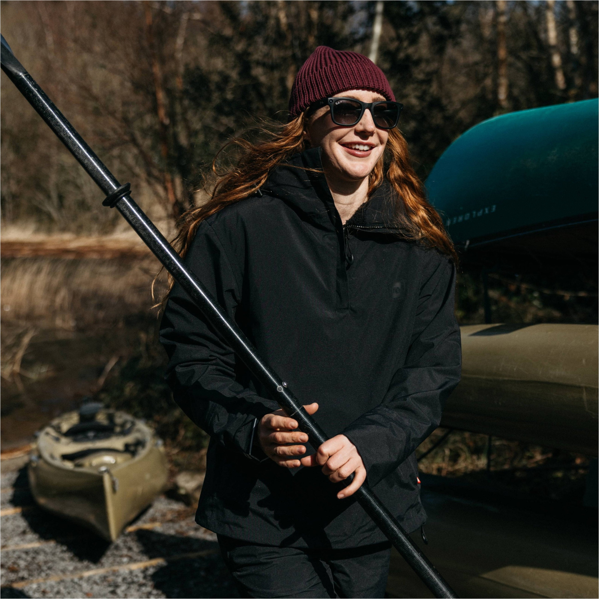 2026 Red Paddle Co Womens EVO Pro Waterproof Insulated Half Zip Jacket 005-009-007-0029 - Stealth Black